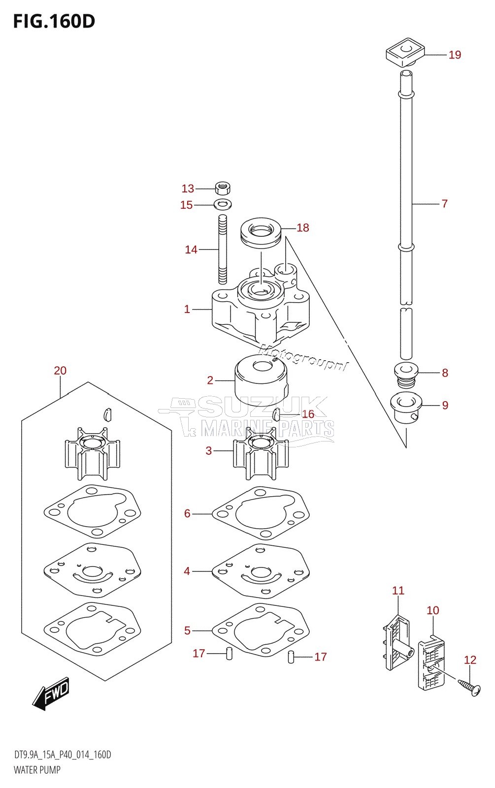 WATER PUMP (DT15A:P40)