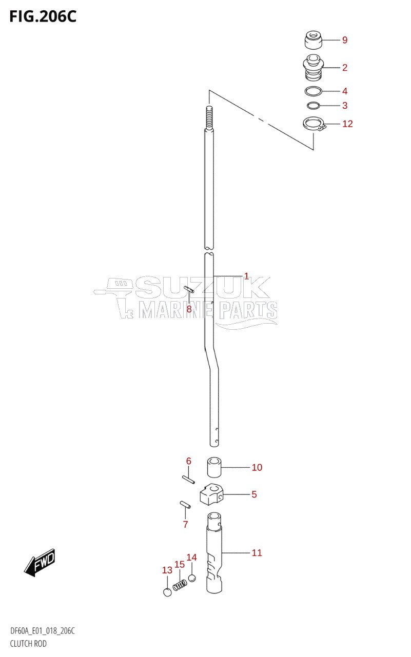 CLUTCH ROD (DF60A:E01)