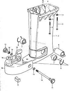 DT65 From 6501-2xxxx ()  1982 drawing DRIVESHAFT HOUSING