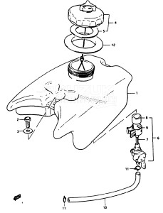 DT9 From d-10001 ()  1983 drawing FUEL TANK