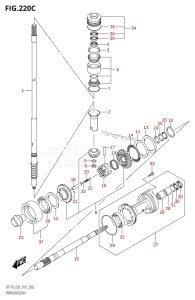 DF175T From 17502F-510001 (E03)  2015 drawing TRANSMISSION (DF150Z:E03)