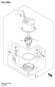 DF200 From 20002F-340001 (E01 E40)  2023 drawing PTT MOTOR (L-TRANSOM)