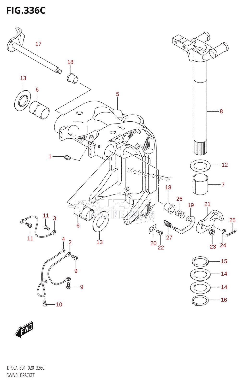 SWIVEL BRACKET (DF70ATH,DF90ATH)