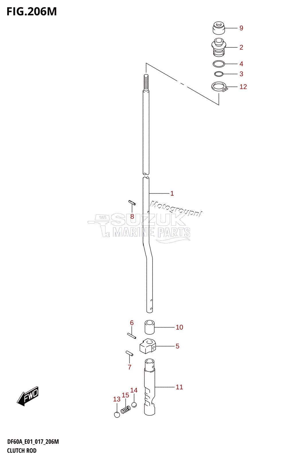 CLUTCH ROD (DF60ATH:E40)