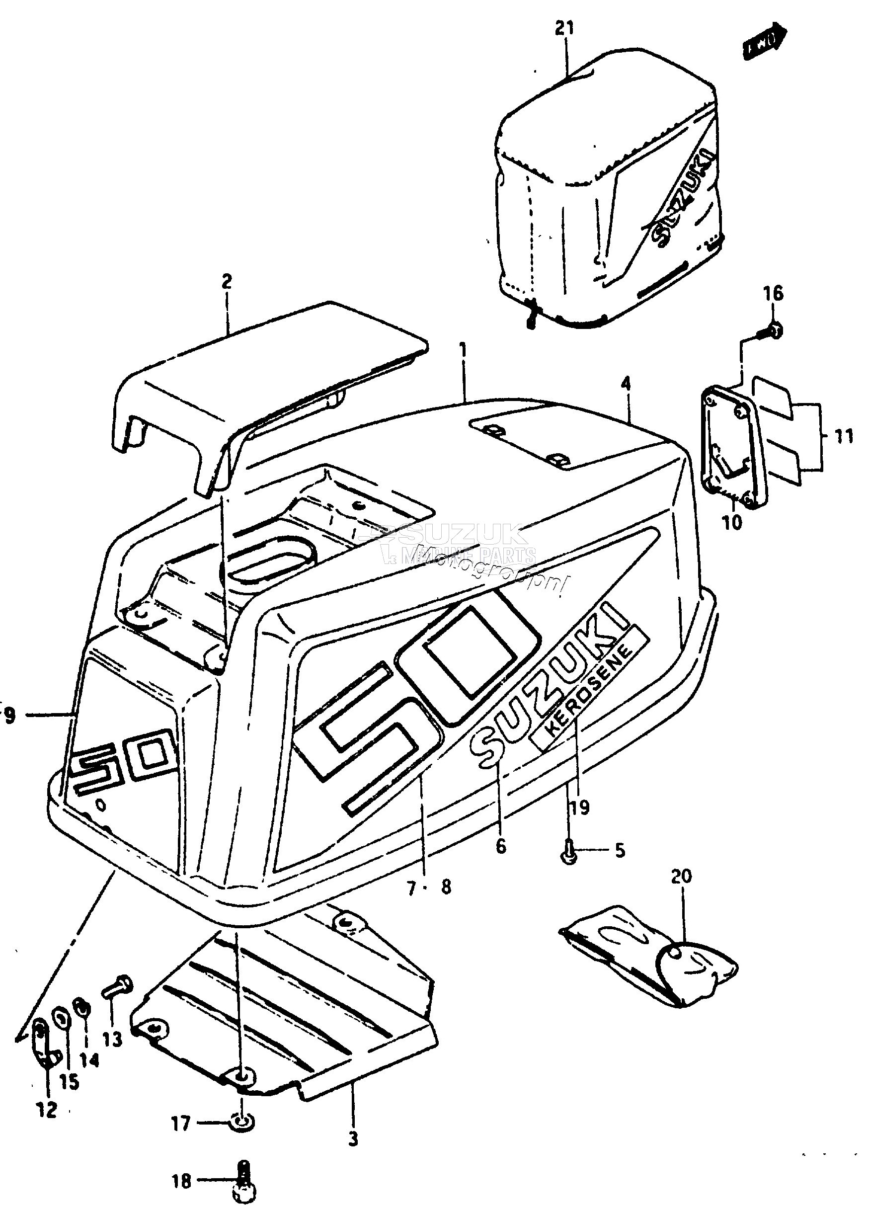 ENGINE COVER (MODEL VF /​ VG)