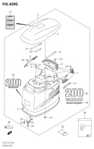 DF200 From 20001F-421001 (E01)  2004 drawing ENGINE COVER ((DF200WT,DF200WZ):(K5,K6,K7,K8,K9))