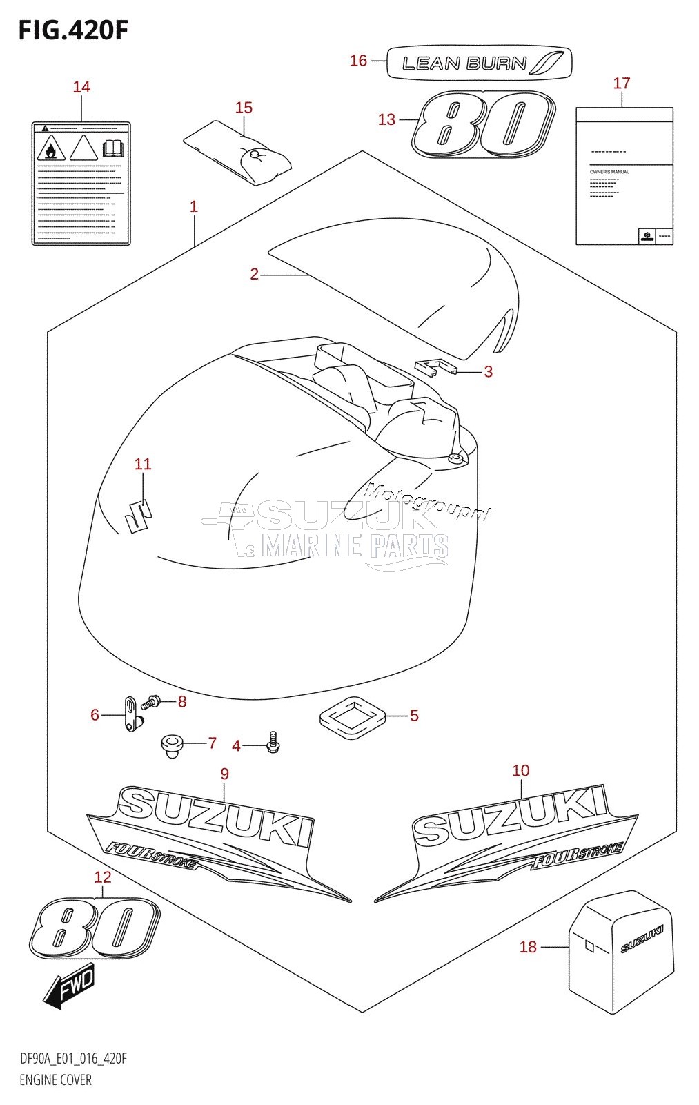 ENGINE COVER (DF80A:E40)