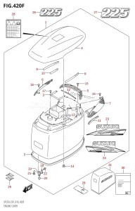 DF225T From 22503F-610001 (E01 E40)  2016 drawing ENGINE COVER (DF225T:E01,DF225Z:E01)