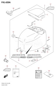 04003F-040001 (2020) 40hp E03-USA (DF40A) DF40A drawing ENGINE COVER (DF40A)