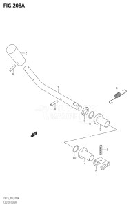 00251F-680001 (2006) 2.5hp P03 P01-USA (DF2.5K6) DF2.5 drawing CLUTCH LEVER