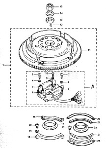 DT50M From 5002-001001 ()  1986 drawing MAGNETO (DT50)