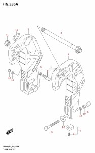 DF40A From 04003F-210001 (E01)  2012 drawing CLAMP BRACKET (DF40A:E01)