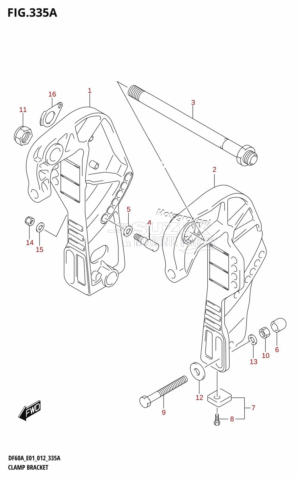 CLAMP BRACKET (DF40A:E01)