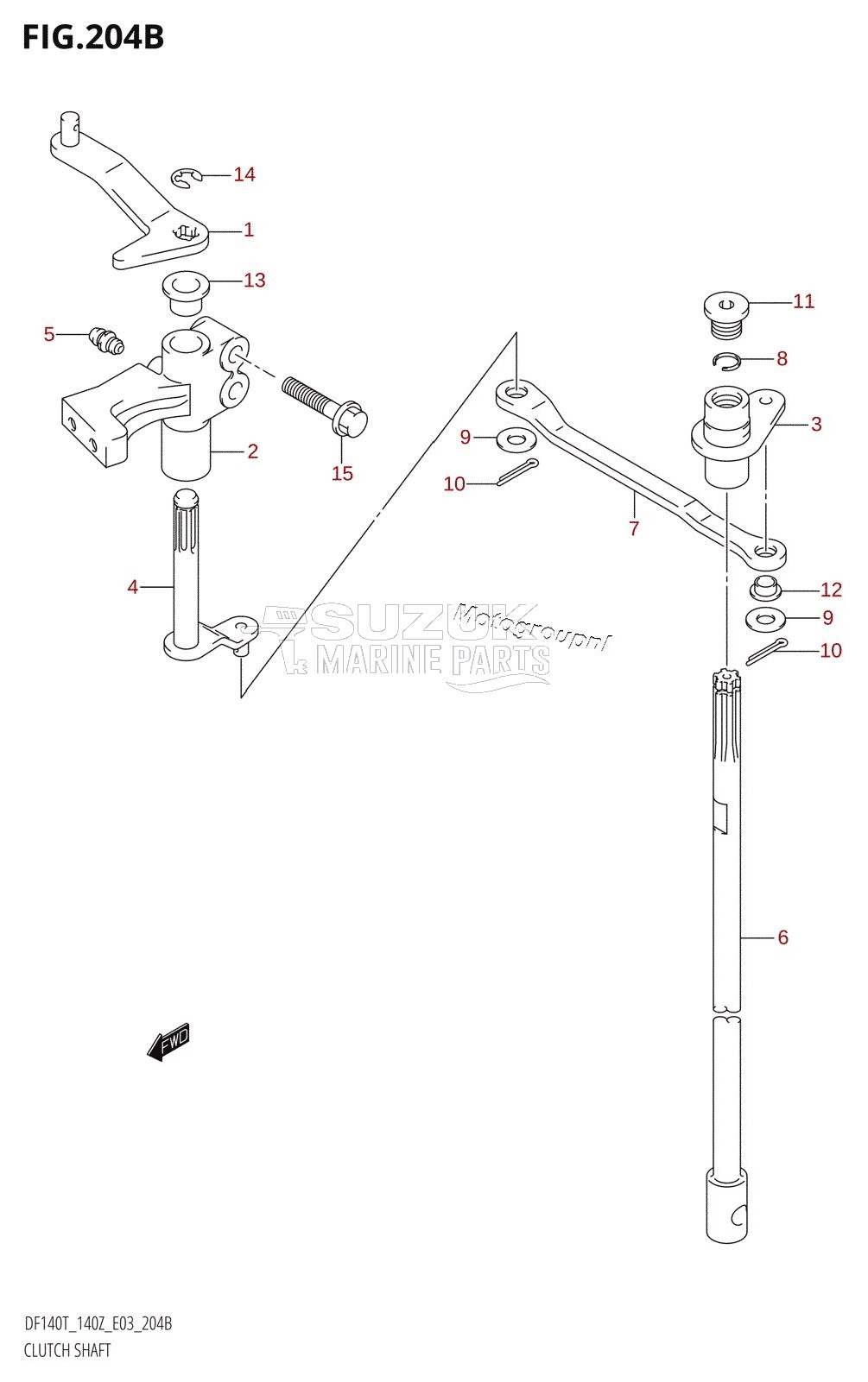 CLUTCH SHAFT (K3,K4,K5,K6)