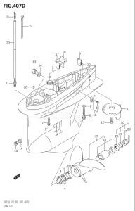 15002F-210001 (2012) 150hp E01 E40-Gen. Export 1 - Costa Rica (DF150T) DF150 drawing GEAR CASE (DF150Z:E40)