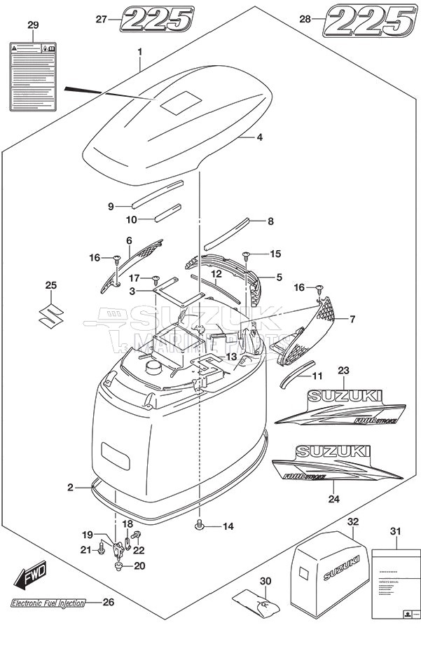 Engine Cover (White)