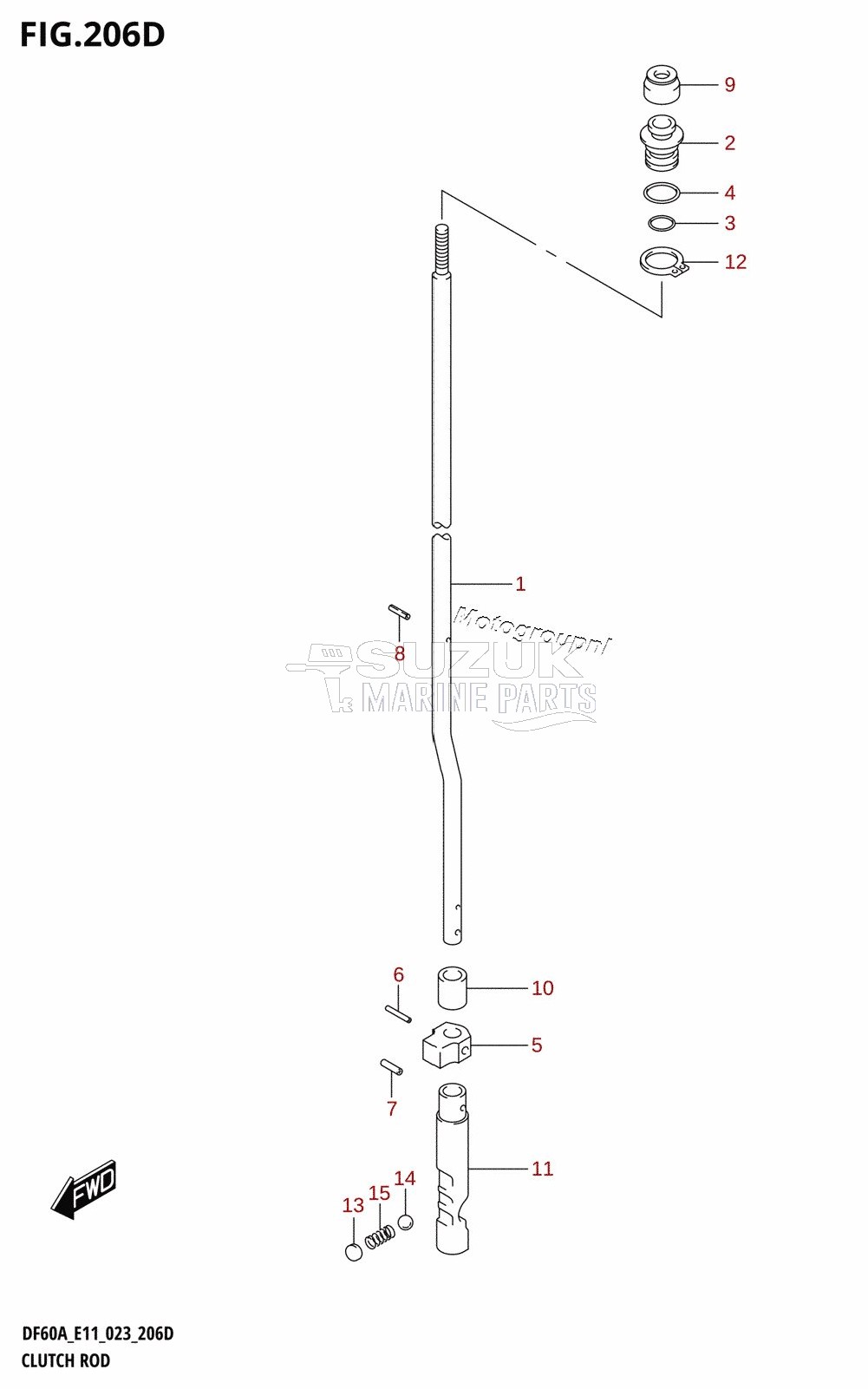 CLUTCH ROD ((DF60A,DF60AQH,DF60ATH):E40)