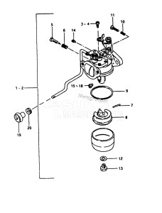 DT9.9 From 992200001 ()  1982 drawing CARBURETOR