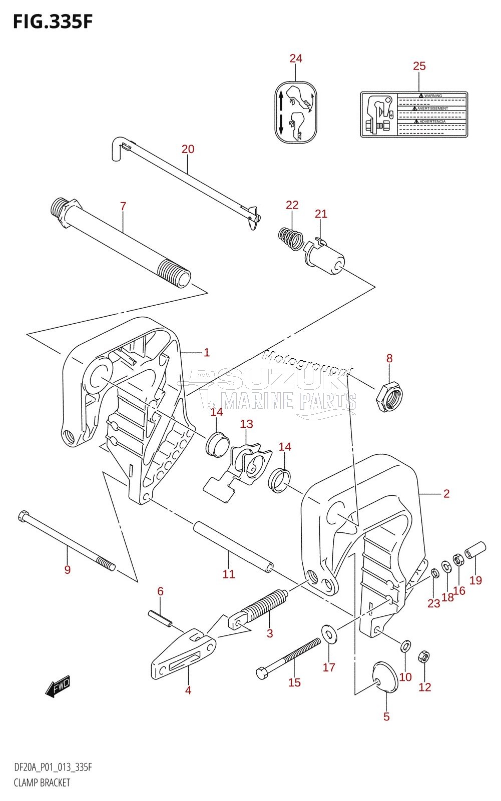 CLAMP BRACKET (DF20A:P40)