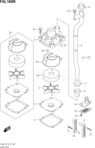 04003F-510001 (2005) 40hp E01 E13-Gen. Export 1 -  SE  Asia (DF40A  DF40AQH  DF40AST  DF40ATH) DF40A drawing WATER PUMP (DF60AVT:E01)