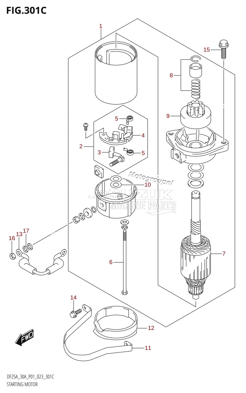 STARTING MOTOR (DF30A,DF30AR,DF30ATH,DF30AQ)