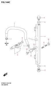 DF115BT From 11506F-440001 (E11 - E40)  2024 drawing FUEL INJECTOR (E40)