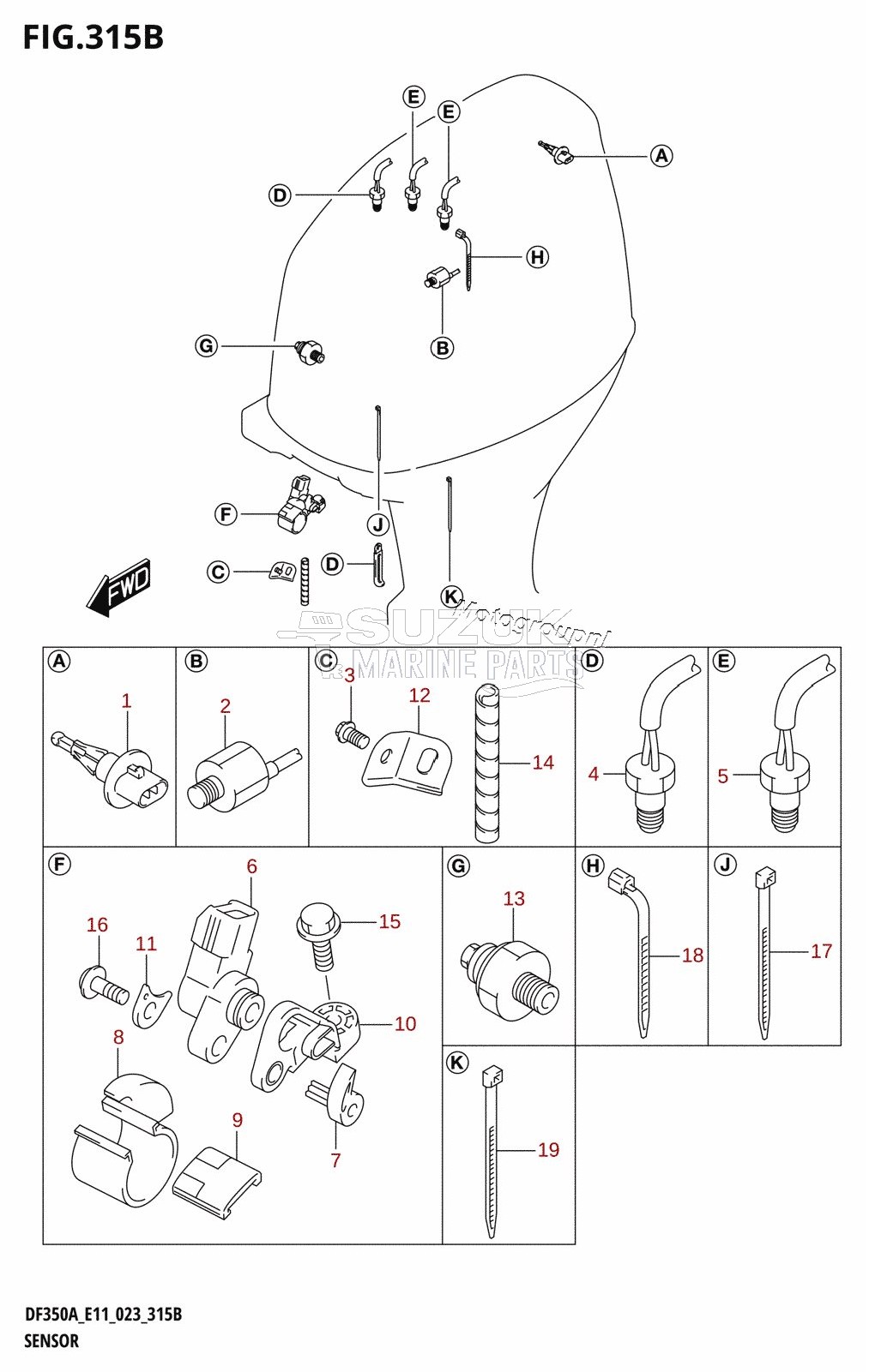 SENSOR (DF350AMD,DF300BMD)