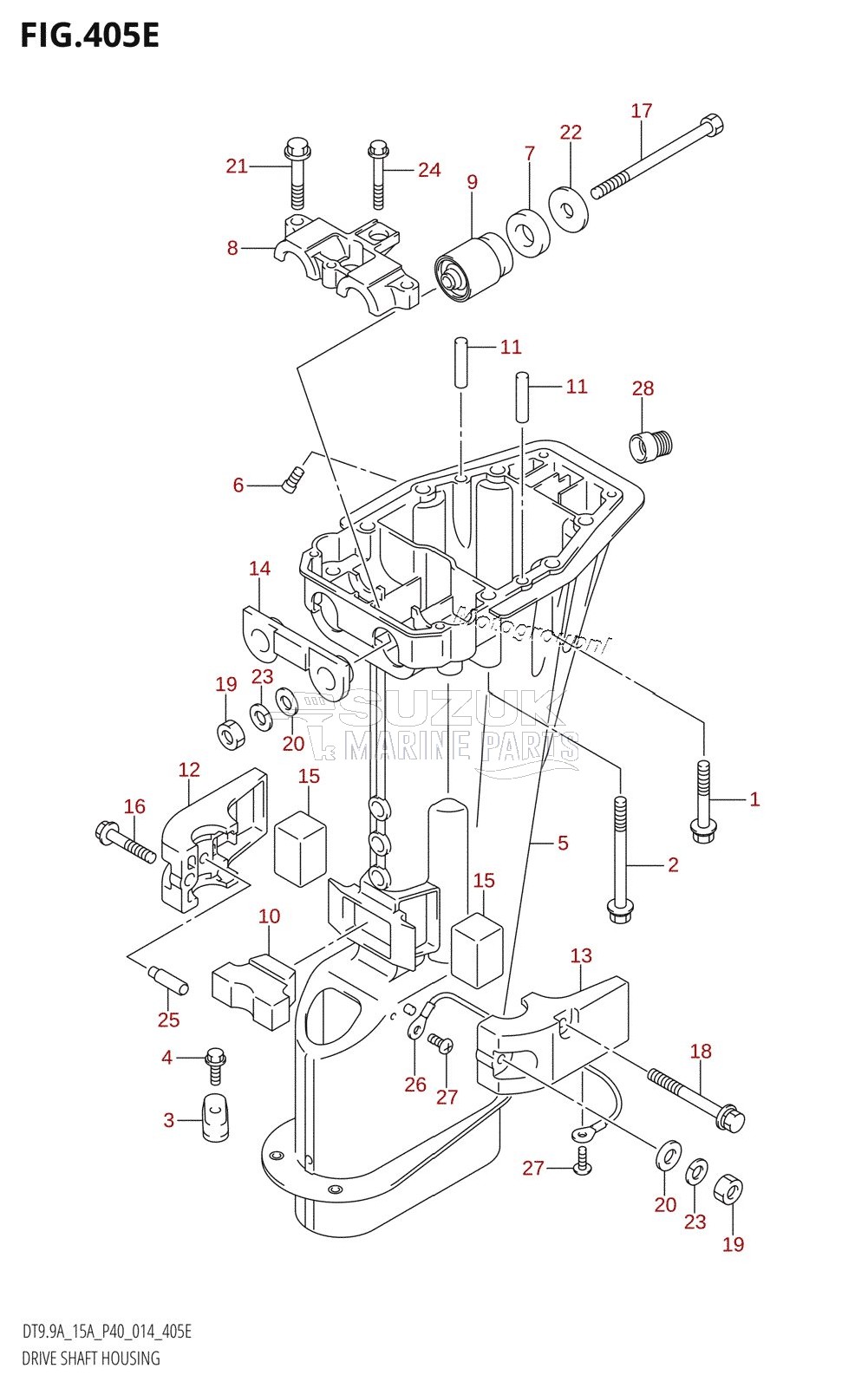 DRIVE SHAFT HOUSING (DT15AK:P36)