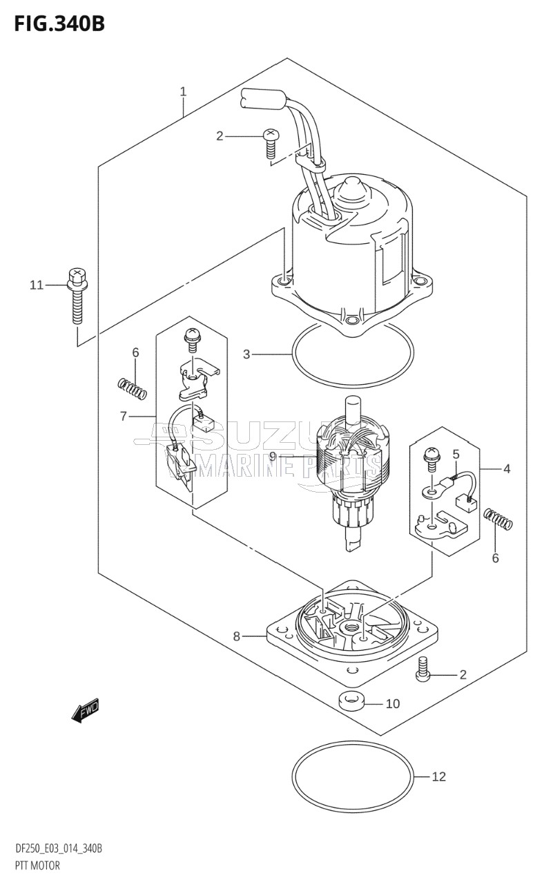 PTT MOTOR (DF200Z:E03)