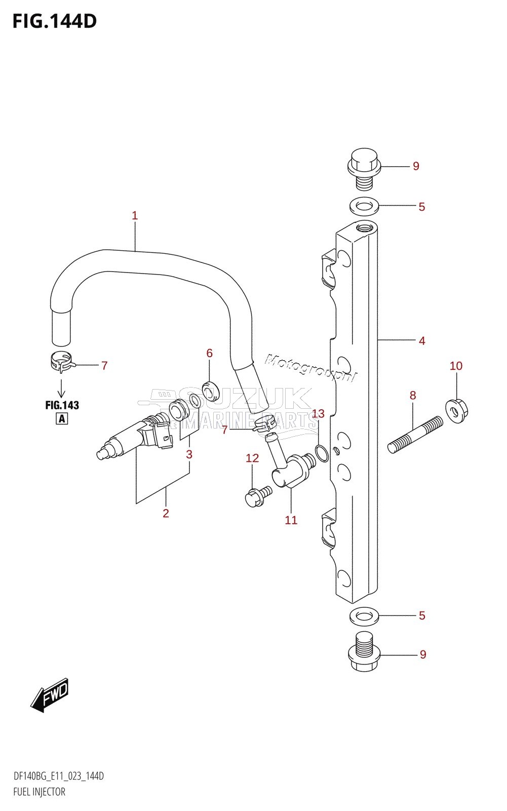 FUEL INJECTOR (E40:(022,023))