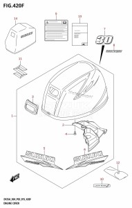 DF25A From 02504F-510001 (P03)  2015 drawing ENGINE COVER (DF30AT:P03)