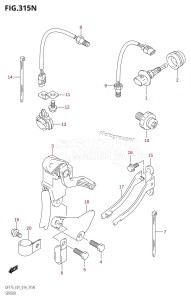 DF175Z From 17502Z-410001 (E01 E40)  2014 drawing SENSOR (DF175Z:E01)