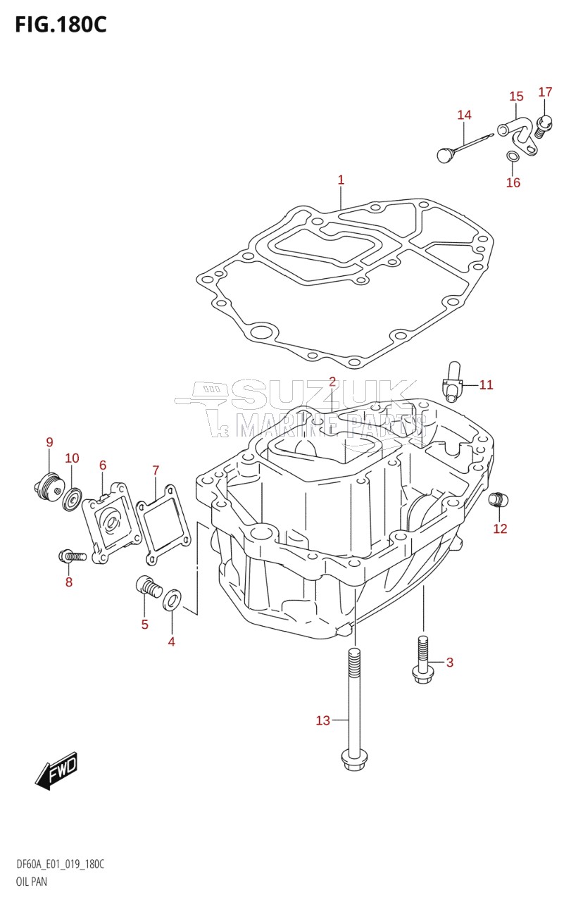 OIL PAN (DF60AQH,DF60ATH,DF50AVT,DF50AVTH,DF60AVT,DF60AVTH)