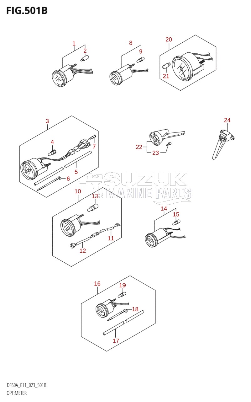 OPT:METER (DF40AQH,DF40ATH,DF50ATH,DF60AQH,DF60ATH,DF50AVTH,DF60AVTH)