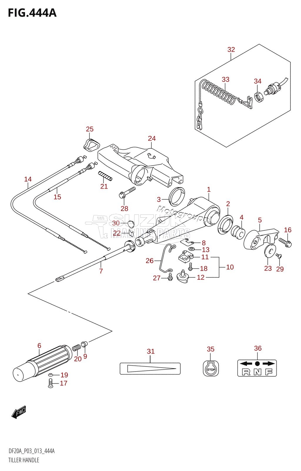 TILLER HANDLE (DF9.9B:P03)