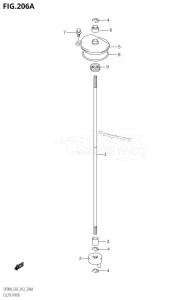 DF90A From 09003F-210001 (E03)  2012 drawing CLUTCH ROD