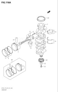 17502Z-310001 (2013) 175hp E01 E40-Gen. Export 1 - Costa Rica (DF175Z) DF175Z drawing CRANKSHAFT