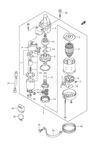 Outboard DF 225 drawing Starting Motor