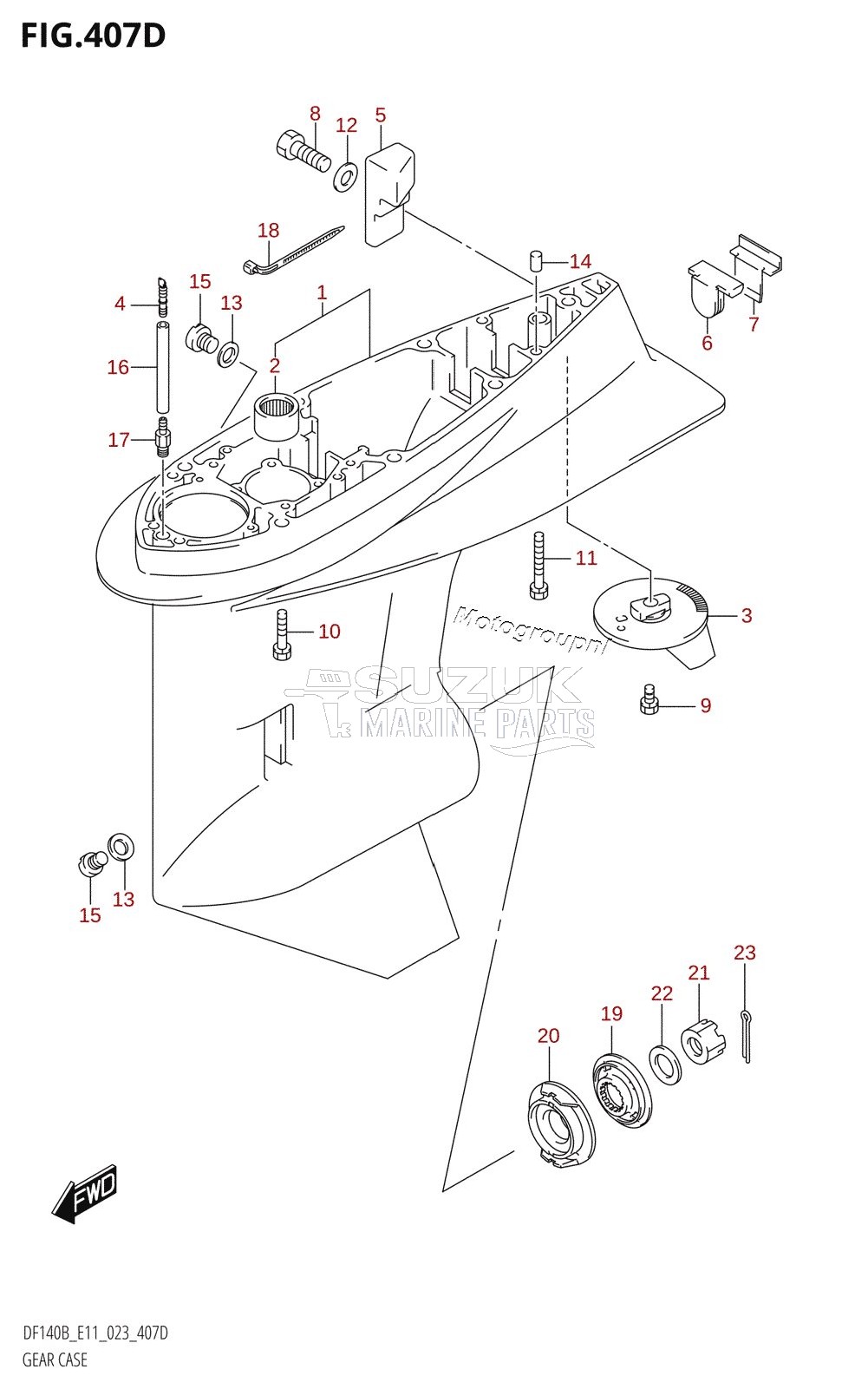 GEAR CASE ((DF140BZ,DF115BZ):E40)