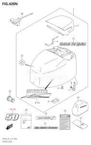 04003F-510001 (2005) 40hp E01 E13-Gen. Export 1 -  SE  Asia (DF40A  DF40AQH  DF40AST  DF40ATH) DF40A drawing ENGINE COVER (DF50AVT:E01)