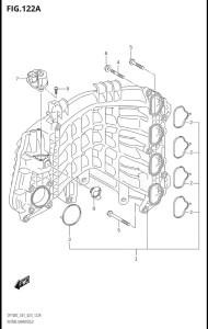 10005F-340001 (2023) 100hp E01-Gen. Export 1 (DF100C) DF100C drawing INTAKE MANIFOLD