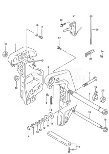 DT 140 drawing Clamp Bracket (1996 to 2001)