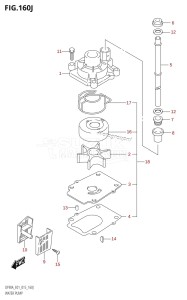 DF70A From 07003F-510001 (E01 E40)  2015 drawing WATER PUMP (DF90ATH:E01)