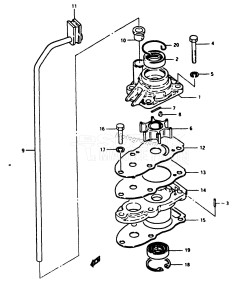 DT9 From F-10001 ()  1985 drawing WATER PUMP