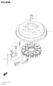 00994F-610001 (2016) 9.9hp P01-Gen. Export 1 (DF9.9A  DF9.9AR) DF9.9A drawing MAGNETO (DF8AR:P01)