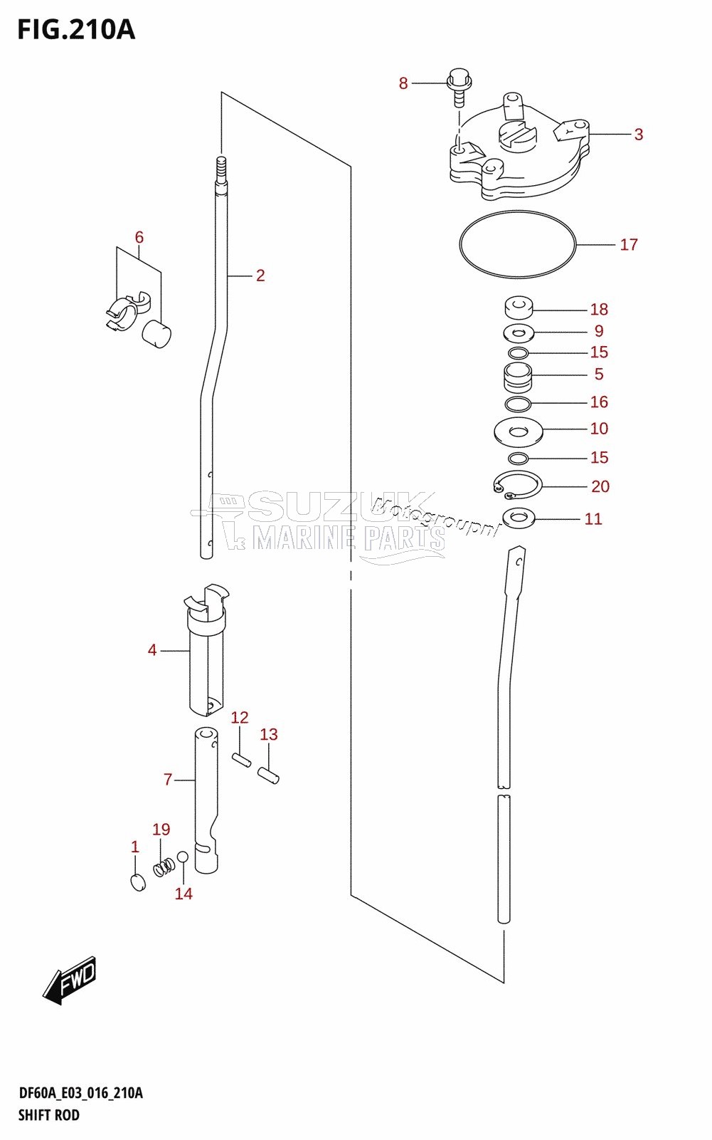 SHIFT ROD (DF50AVT:E03)