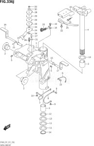 04003F-210001 (2012) 40hp E01-Gen. Export 1 (DF40AQH  DF40AT) DF40A drawing SWIVEL BRACKET (DF60AQH:E40)