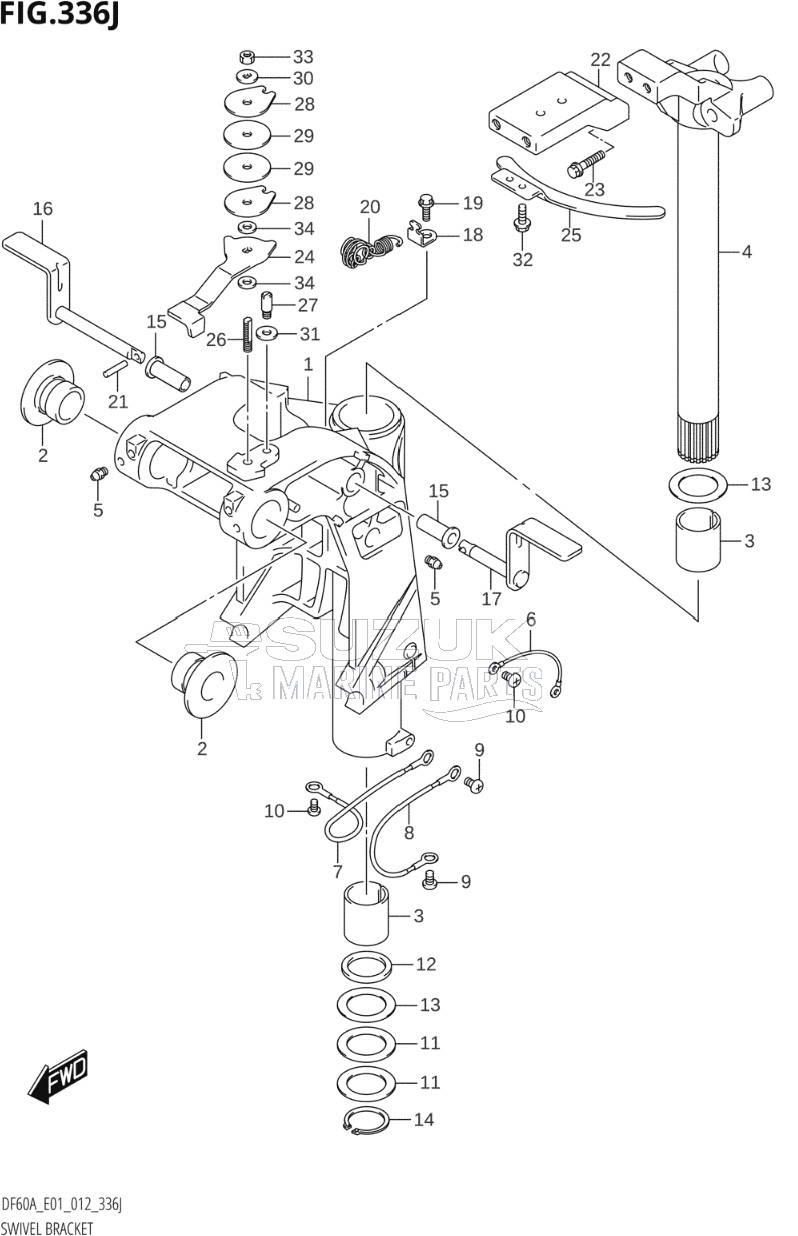 SWIVEL BRACKET (DF60AQH:E40)