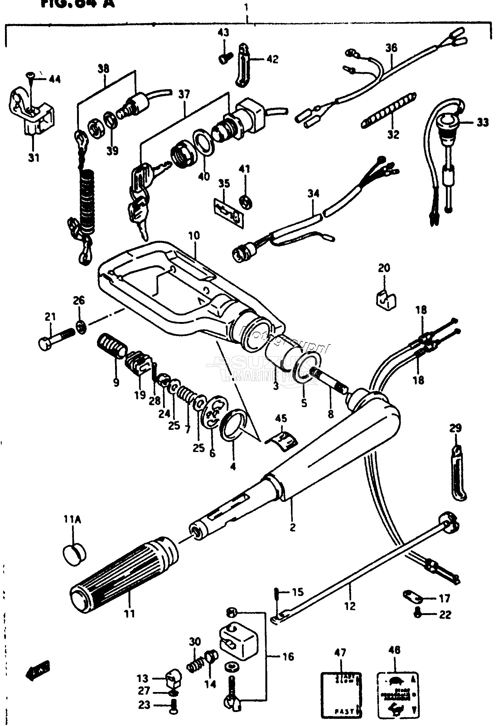 OPTIONAL:TILLER HANDLE (MODEL:93~99)