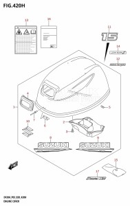 DF9.9B From 00995F-040001 (E03 P03)  2020 drawing ENGINE COVER (DF15ATH)